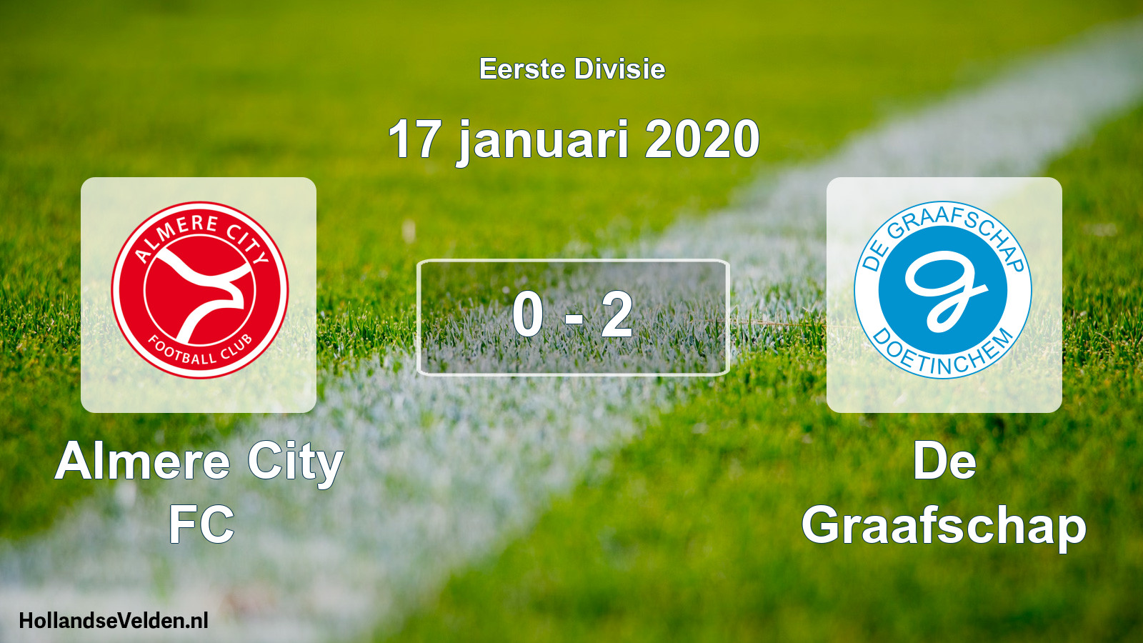 Gespeelde wedstrijd: Almere City FC - De Graafschap 0 - 2 (17 januari 2020)