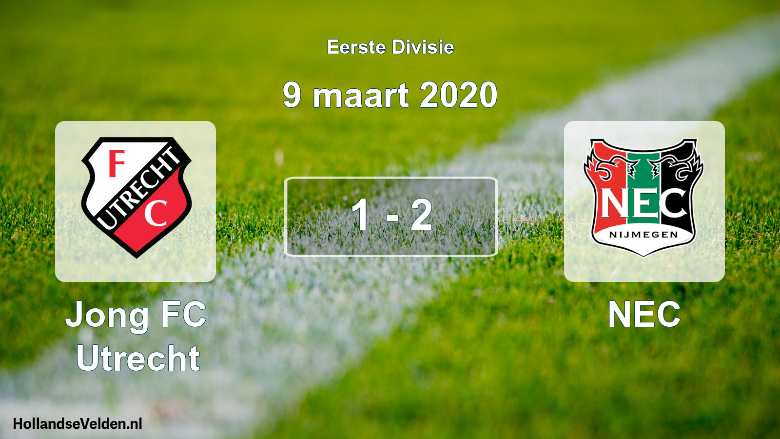 Gespeelde wedstrijd: Jong FC Utrecht - NEC 1 - 2 (9 maart 2020)