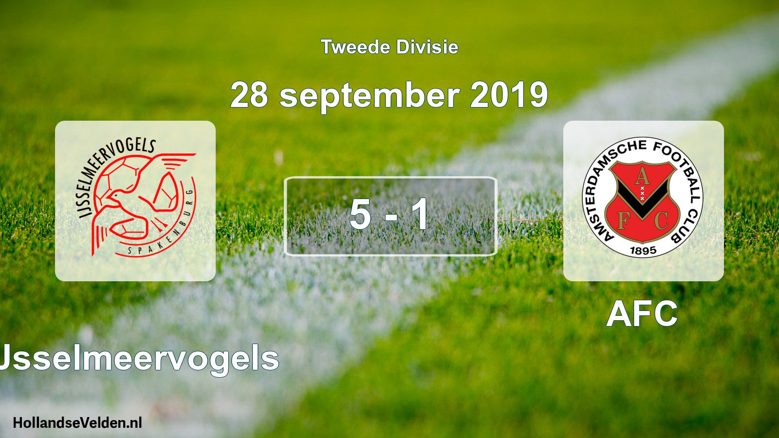 Gespeelde wedstrijd: IJsselmeervogels - AFC 5 - 1 (28 september 2019)