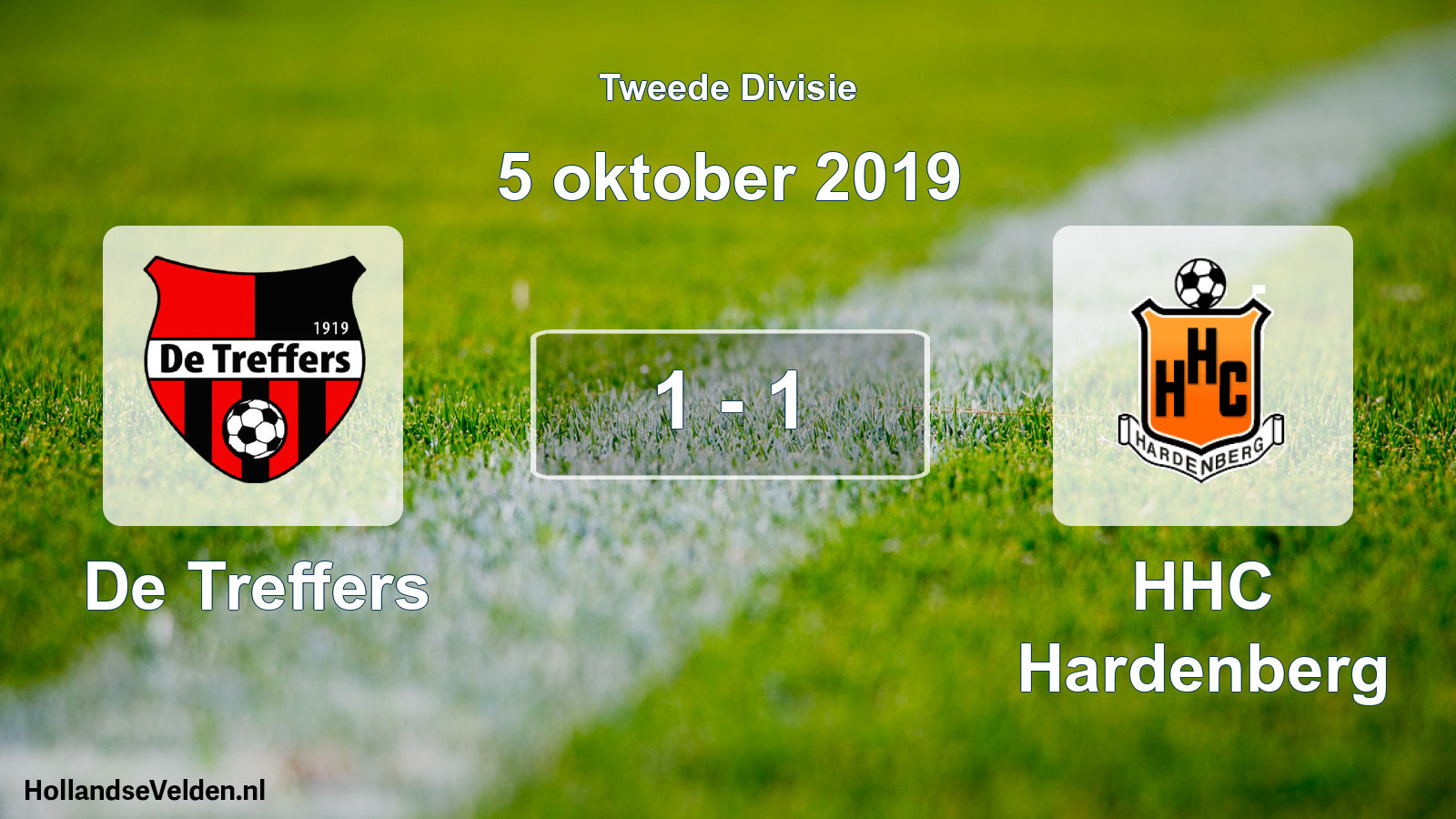 Gespeelde wedstrijd: De Treffers - HHC Hardenberg 1 - 1 (5 oktober 2019)