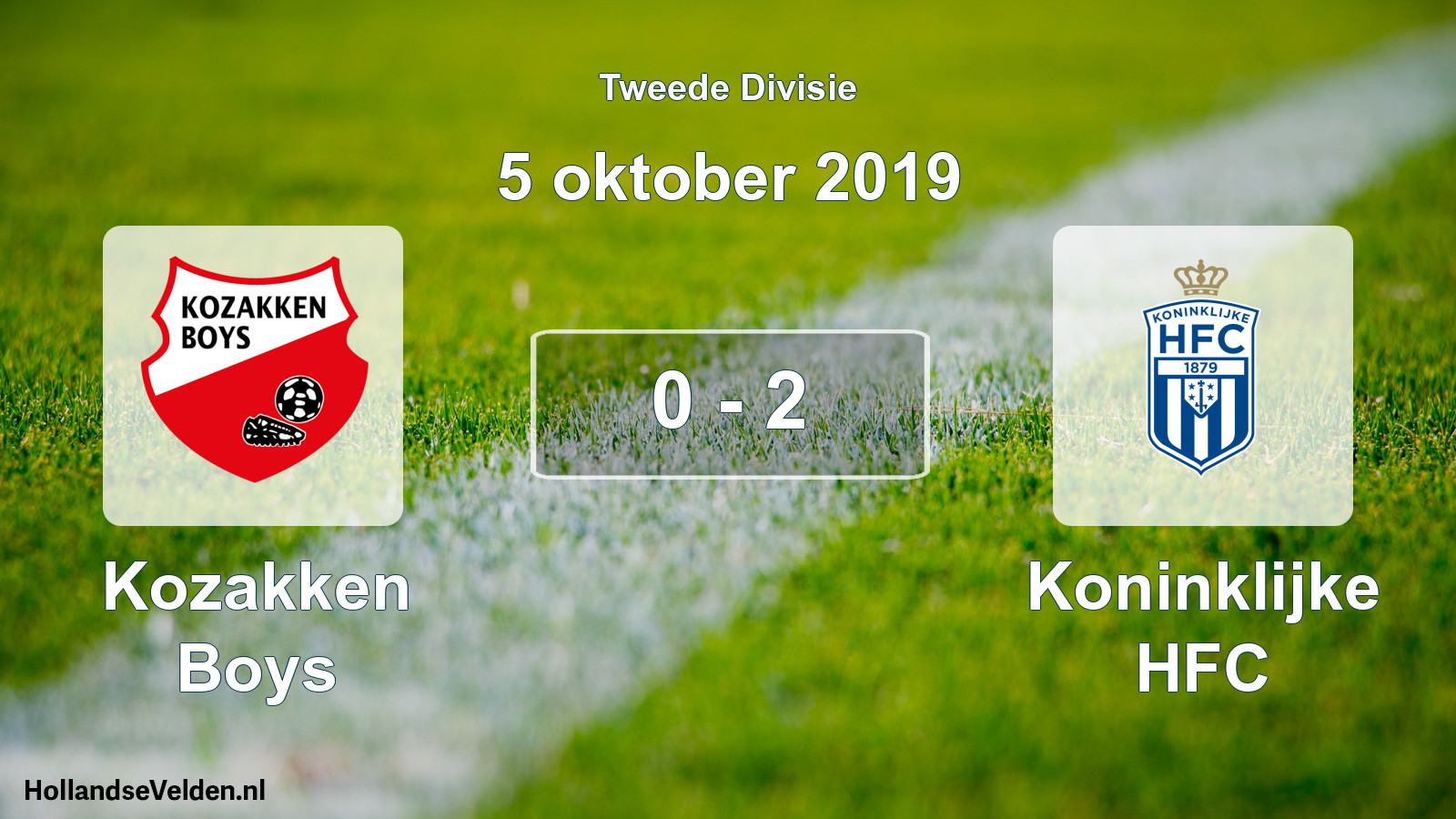 Gespeelde wedstrijd: Kozakken Boys - Koninklijke HFC 0 - 2 (5 oktober 2019)