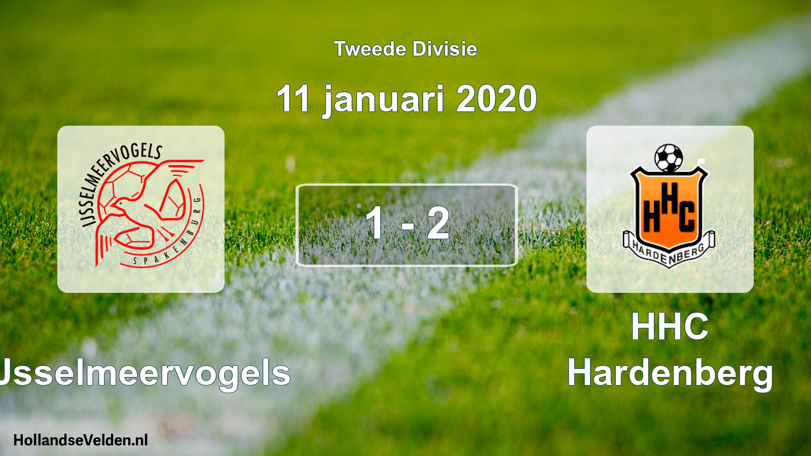 Gespeelde wedstrijd: IJsselmeervogels - HHC Hardenberg 1 - 2 (11 januari 2020)