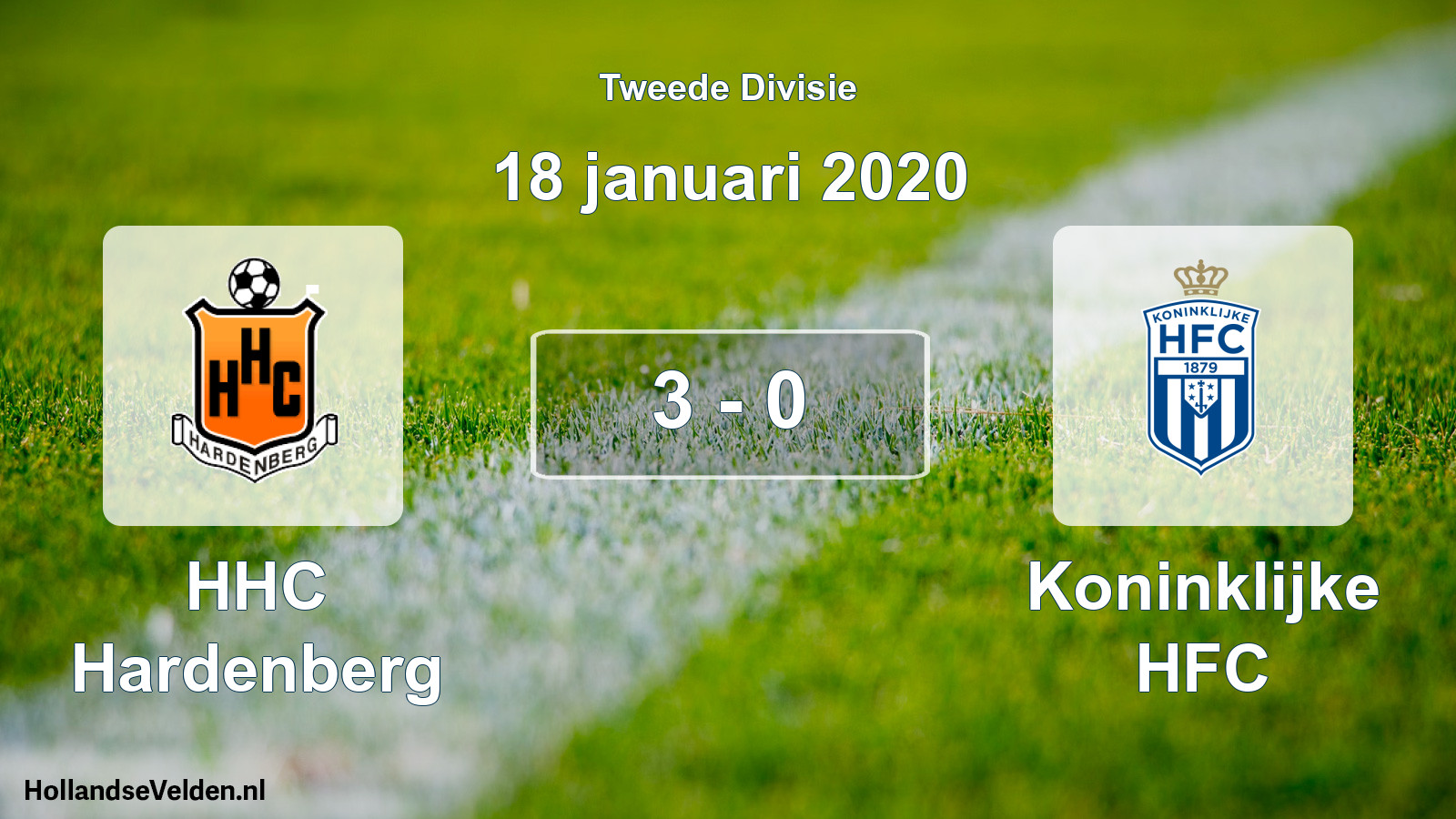 Gespeelde wedstrijd: HHC Hardenberg - Koninklijke HFC 3 - 0 (18 januari 2020)