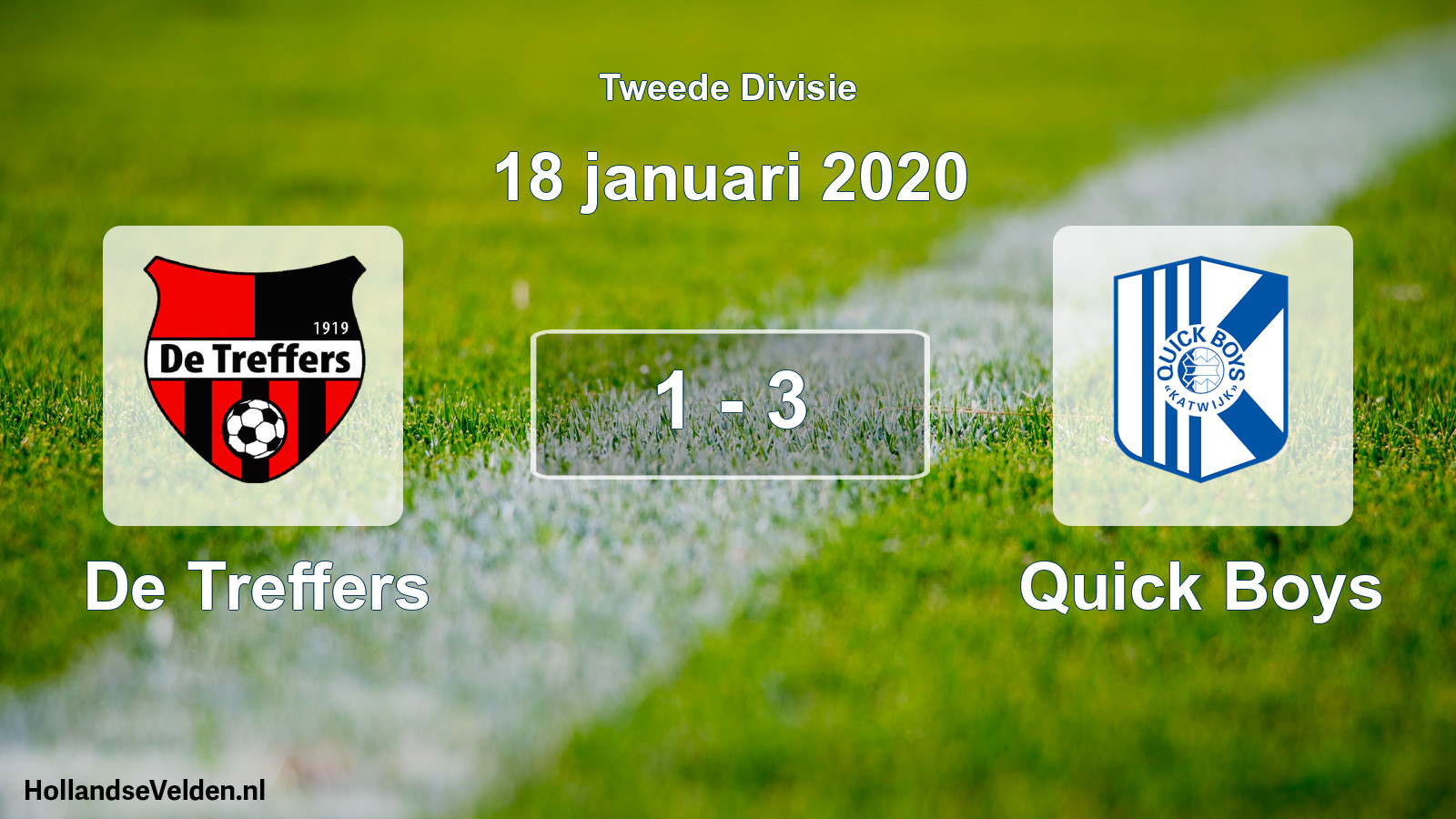 Gespeelde wedstrijd: De Treffers - Quick Boys 1 - 3 (18 januari 2020)