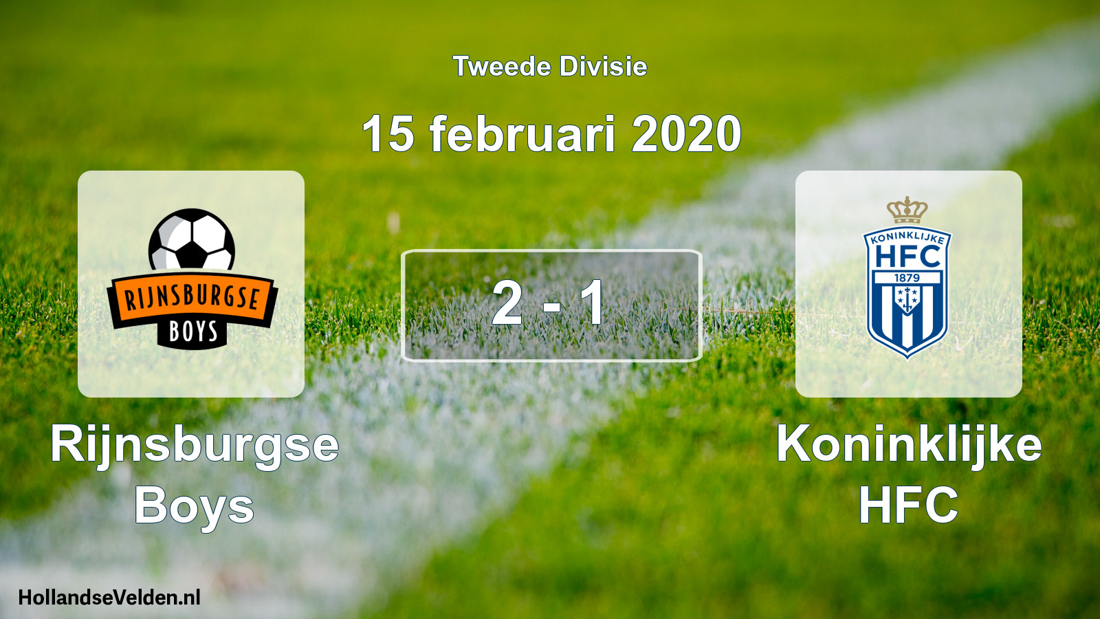 Gespeelde wedstrijd: Rijnsburgse Boys - Koninklijke HFC 2 - 1 (15 februari 2020)