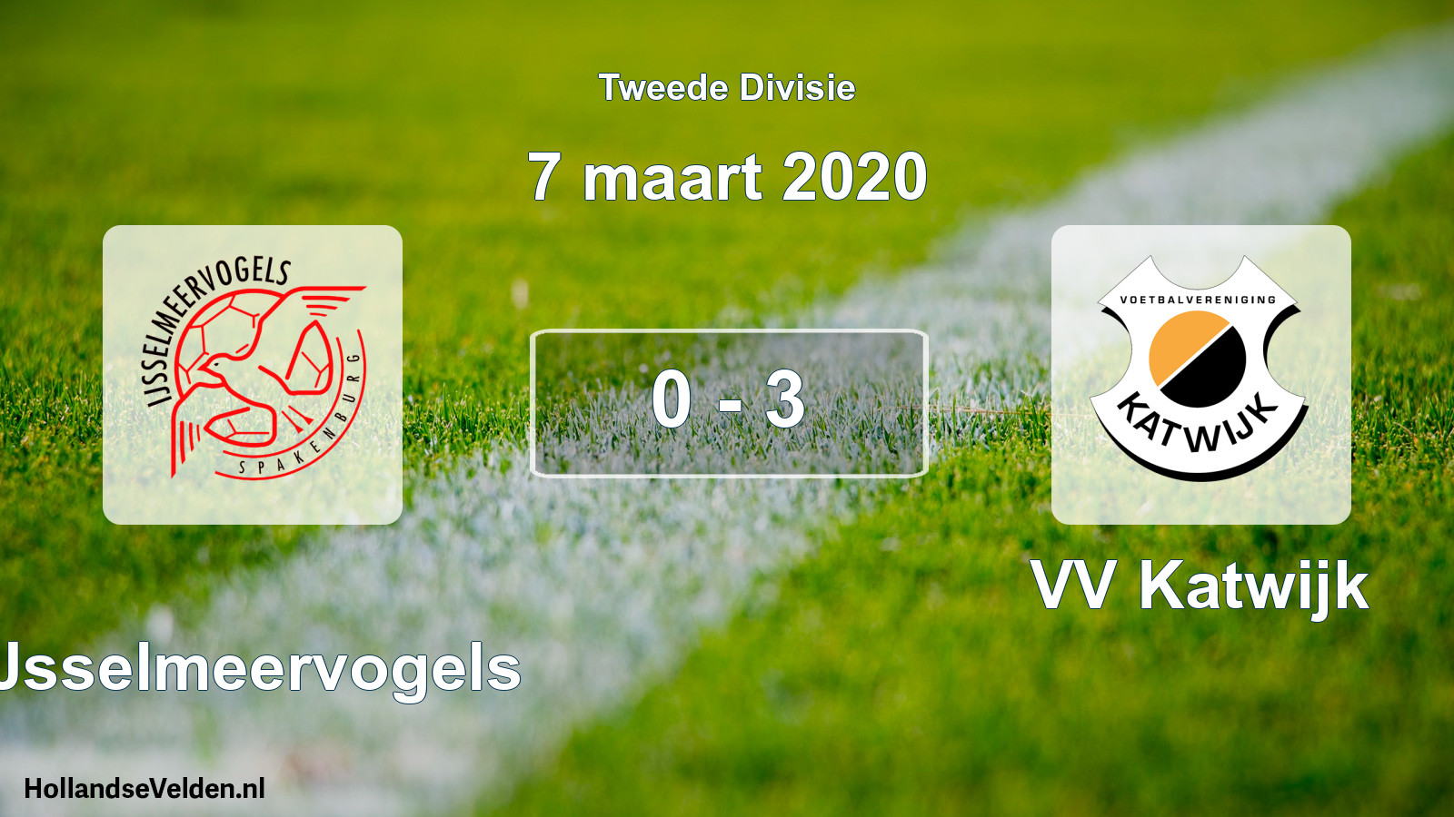 Gespeelde wedstrijd: IJsselmeervogels - VV Katwijk 0 - 3 (7 maart 2020)