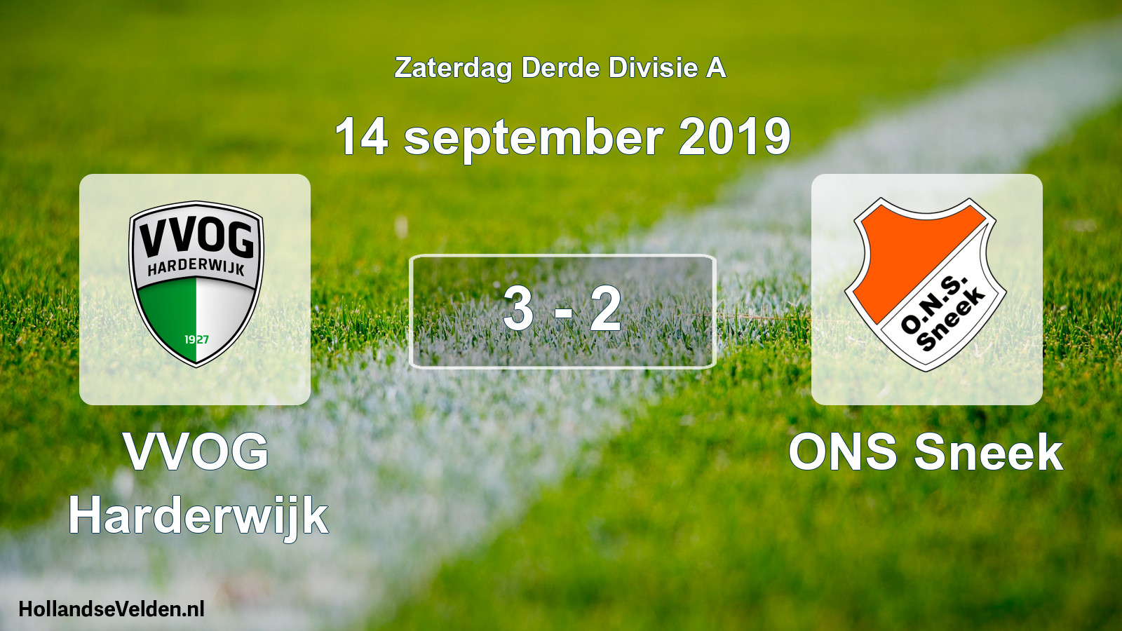 Gespeelde wedstrijd: VVOG Harderwijk - ONS Sneek 3 - 2 (14 september 2019)