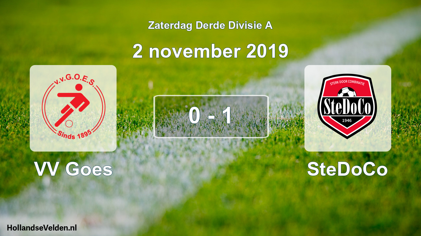 Gespeelde wedstrijd: VV Goes - SteDoCo 0 - 1 (2 november 2019)