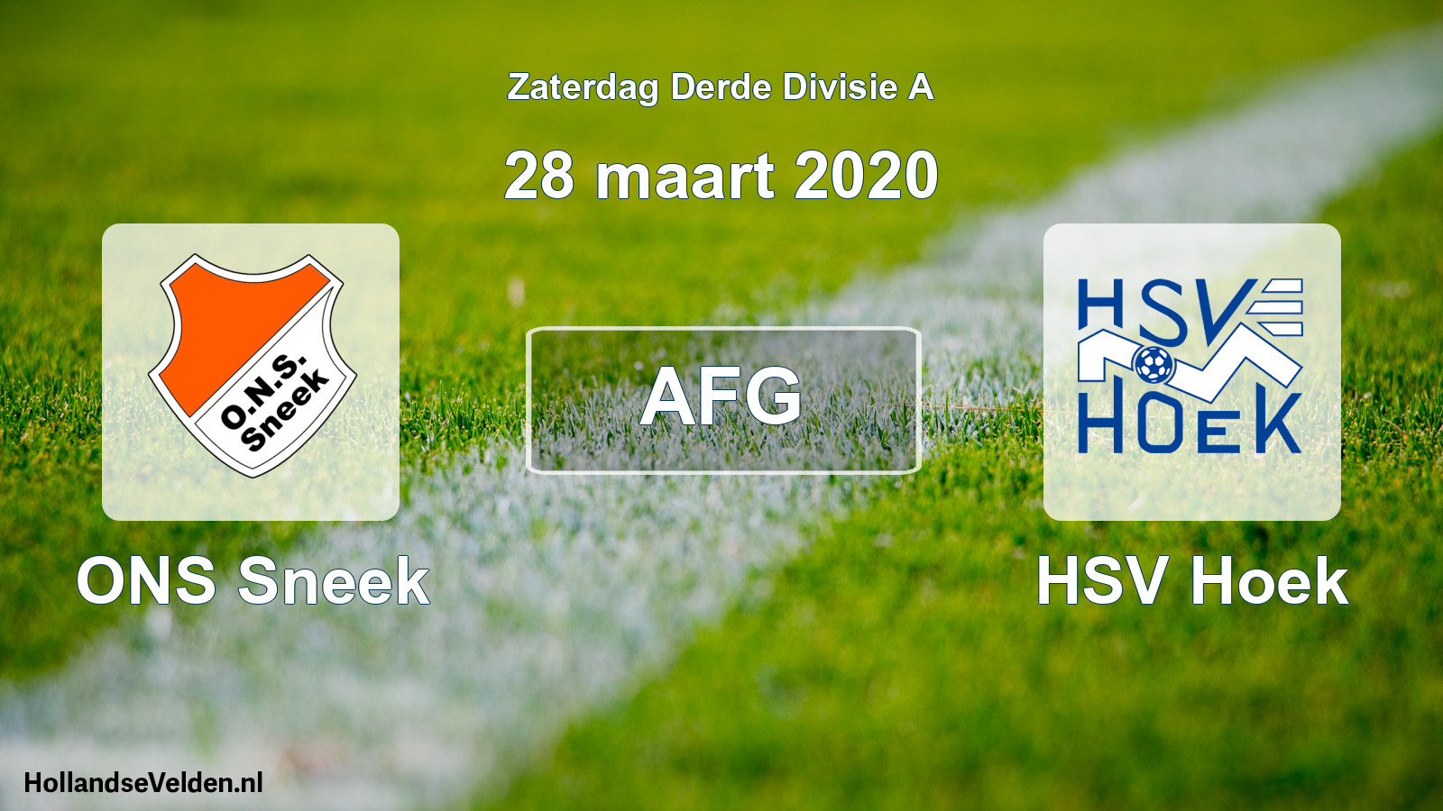 Geplande wedstrijd: ONS Sneek - HSV Hoek (28 maart 2020)