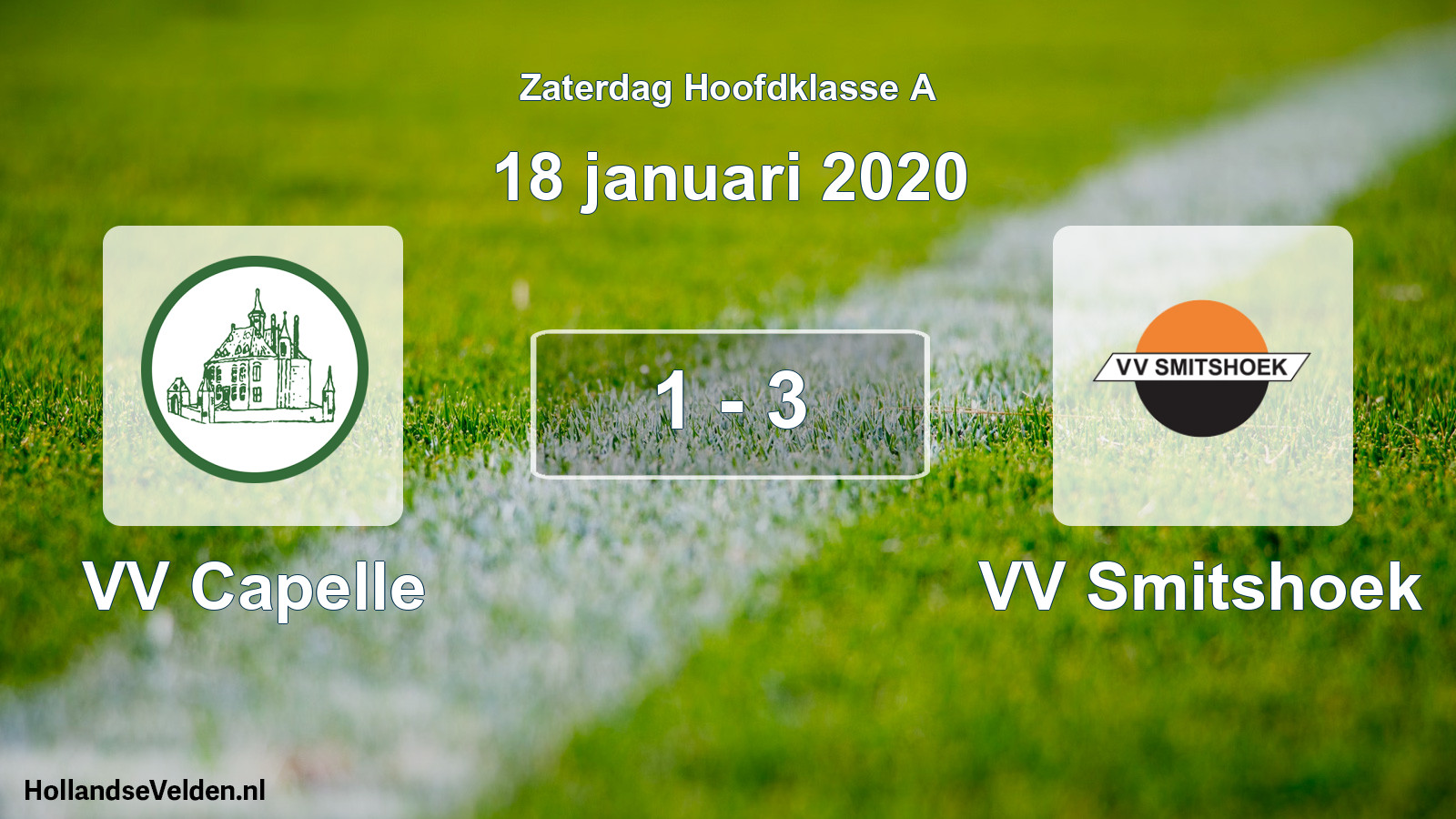 Gespeelde wedstrijd: VV Capelle - VV Smitshoek 1 - 3 (18 januari 2020)