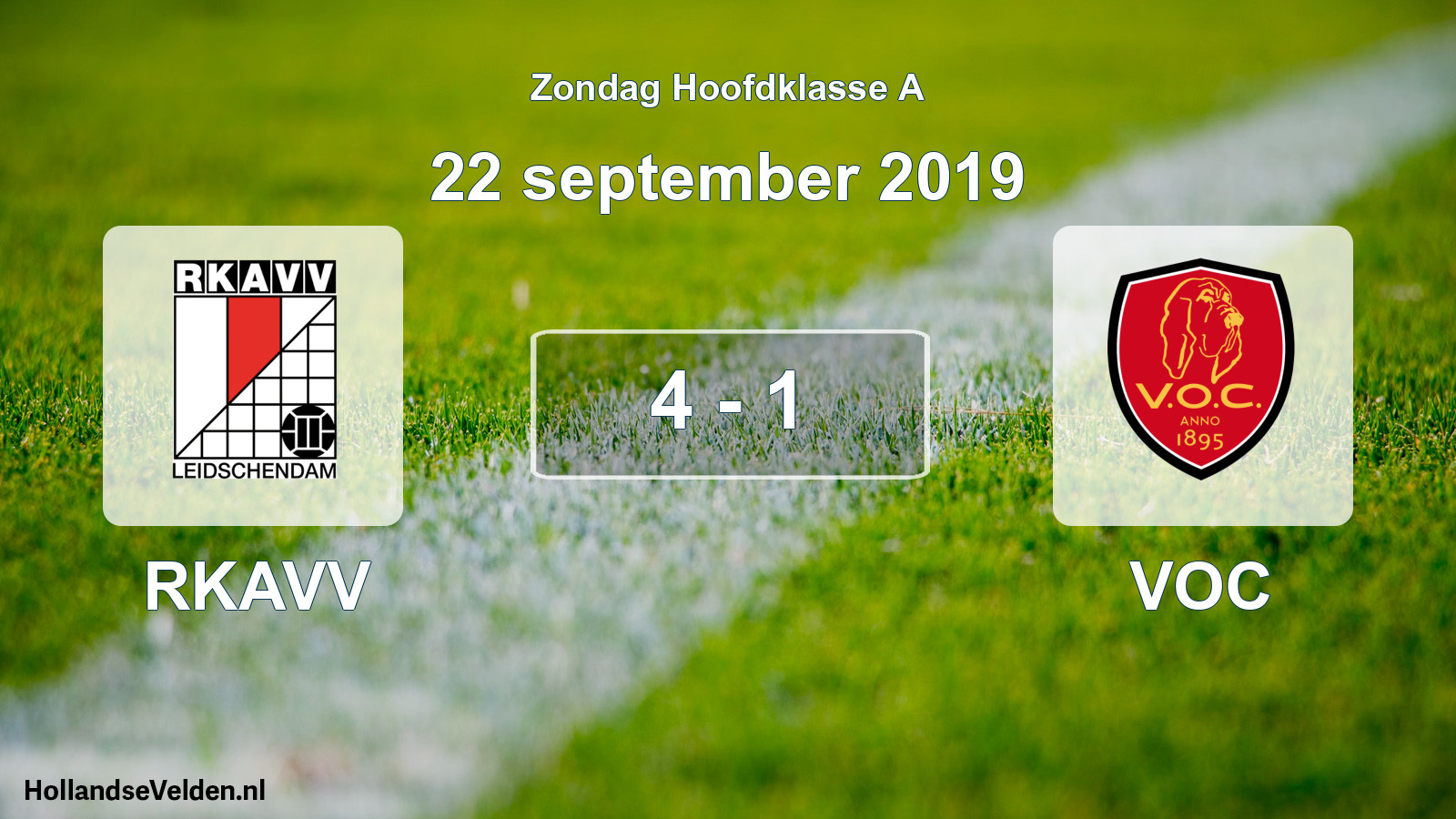 Gespeelde wedstrijd: RKAVV - VOC 4 - 1 (22 september 2019)