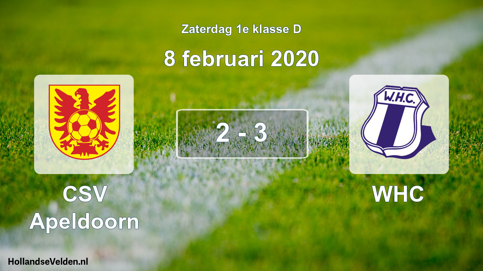 Gespeelde wedstrijd: CSV Apeldoorn - WHC 2 - 3 (8 februari 2020)