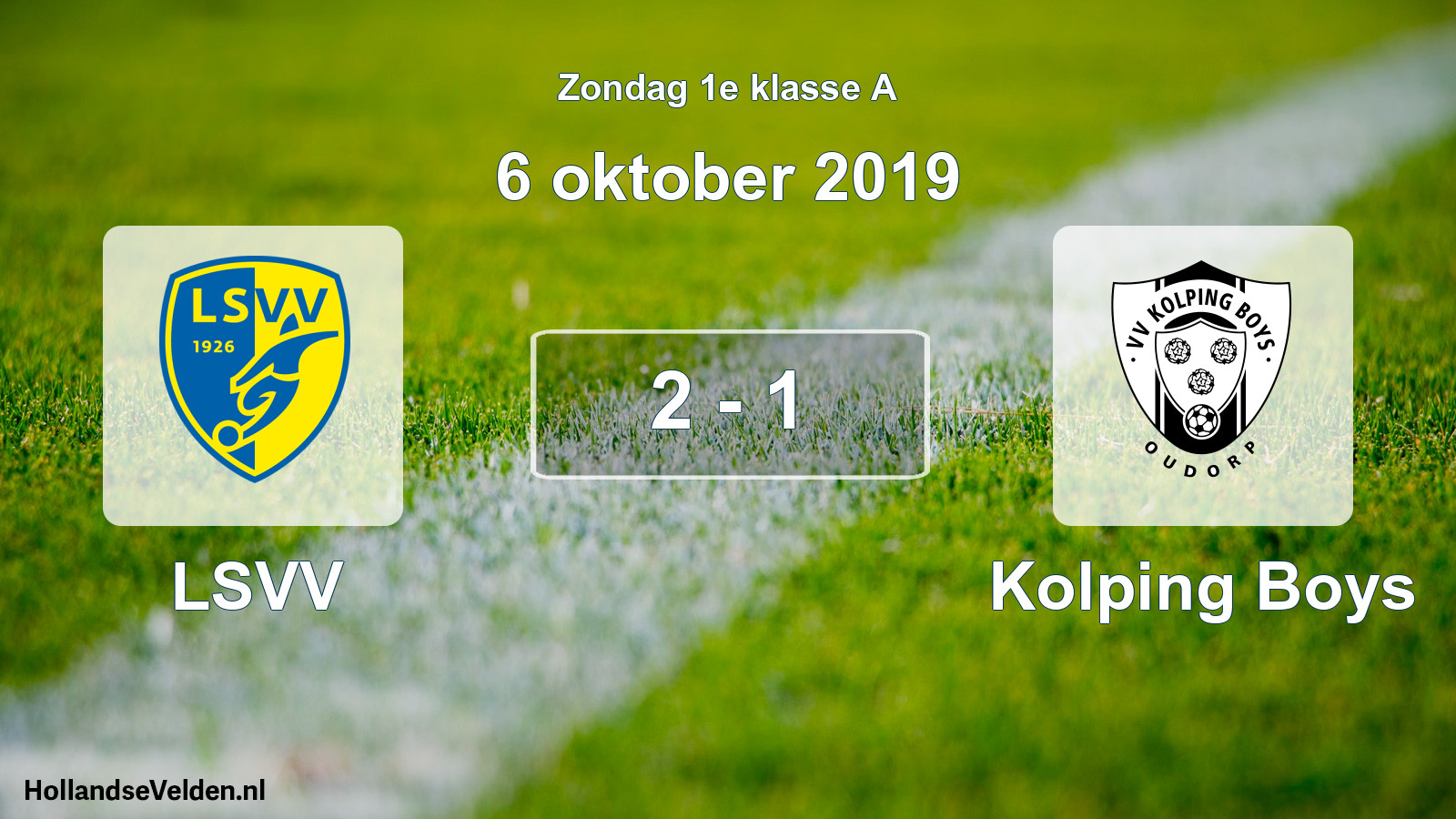 Gespeelde wedstrijd: LSVV - Kolping Boys 2 - 1 (6 oktober 2019)