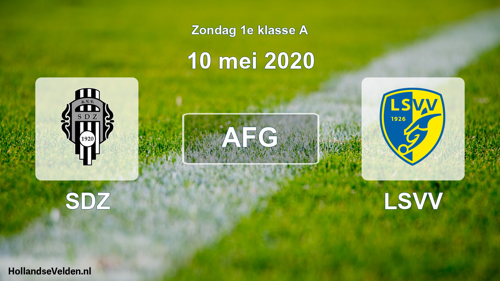 Geplande wedstrijd: SDZ - LSVV (10 mei 2020)