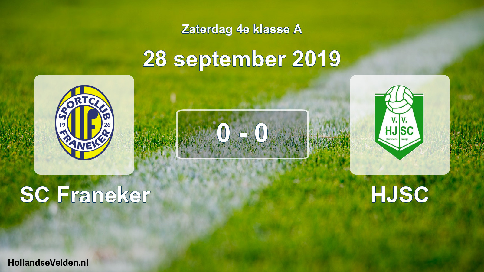 Gespeelde wedstrijd: SC Franeker - HJSC 0 - 0 (28 september 2019)
