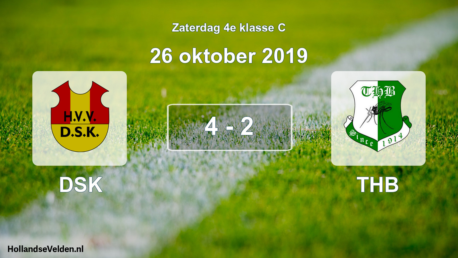 Gespeelde wedstrijd: DSK - THB 4 - 2 (26 oktober 2019)