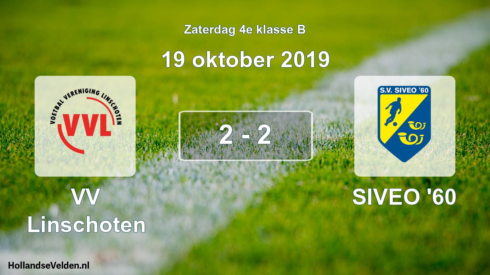Total number of matches played: VV Linschoten - SIVEO '60 2 - 2 (19 October 2019)