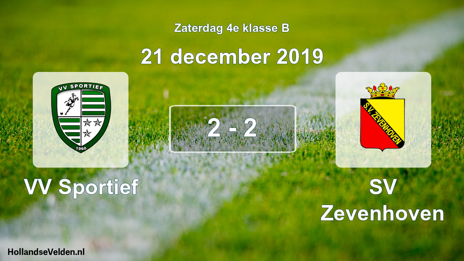 Gespeelde wedstrijd: VV Sportief - SV Zevenhoven 2 - 2 (21 december 2019)