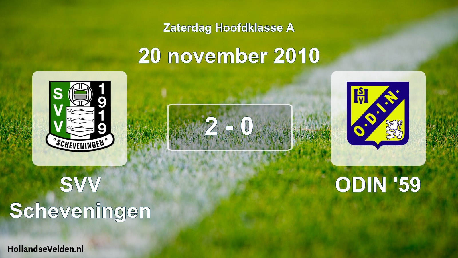 Gespeelde wedstrijd: SVV Scheveningen - ODIN '59 2 - 0 (20 november 2010)