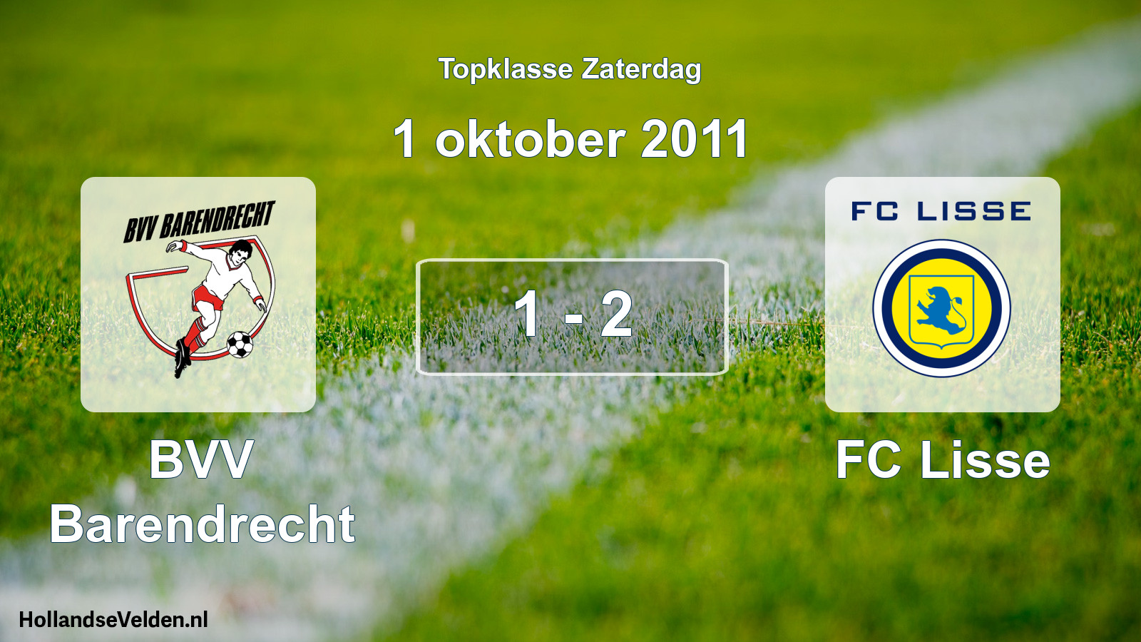 Gespeelde wedstrijd: BVV Barendrecht - FC Lisse 1 - 2 (1 oktober 2011)