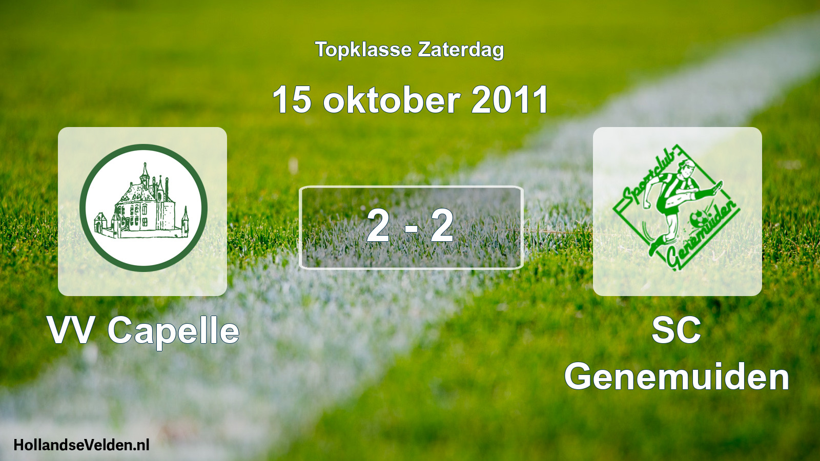 Gespeelde wedstrijd: VV Capelle - SC Genemuiden 2 - 2 (15 oktober 2011)