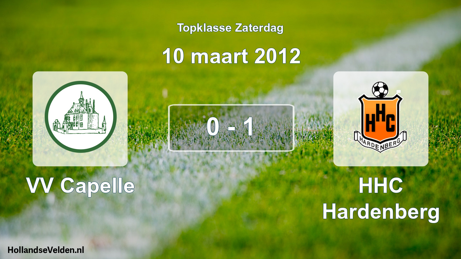 Gespeelde wedstrijd: VV Capelle - HHC Hardenberg 0 - 1 (10 maart 2012)