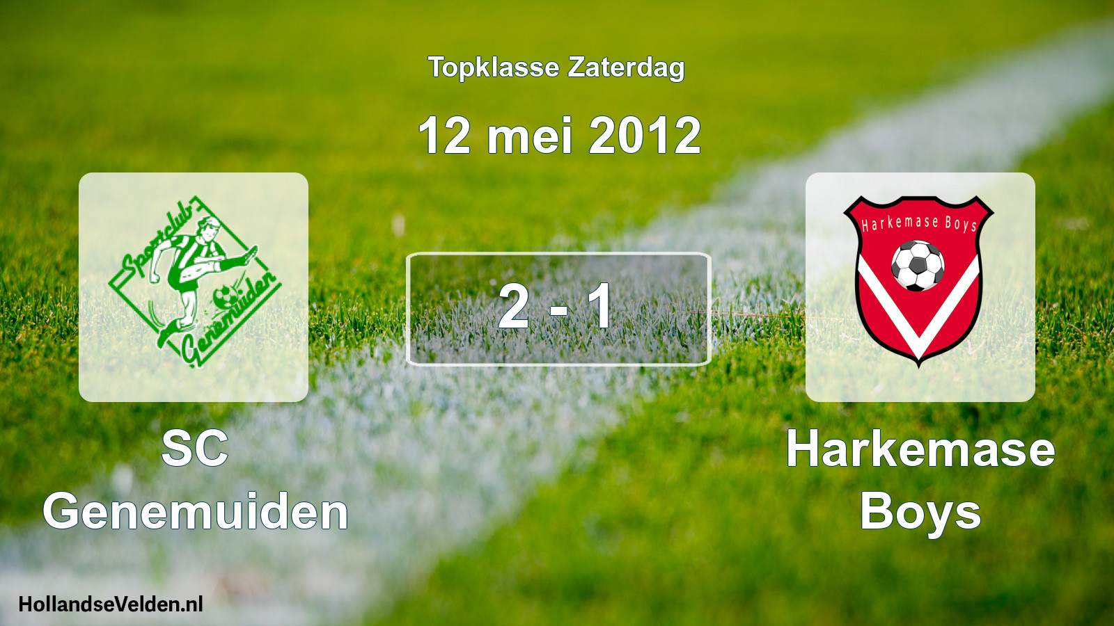 Gespeelde wedstrijd: SC Genemuiden - Harkemase Boys 2 - 1 (12 mei 2012)