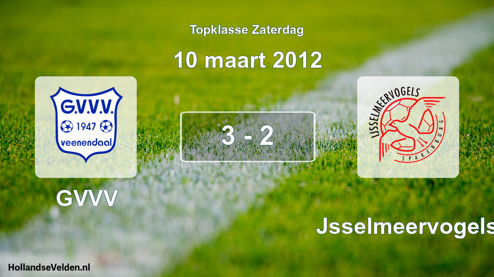 Gespeelde wedstrijd: GVVV - IJsselmeervogels 3 - 2 (10 maart 2012)