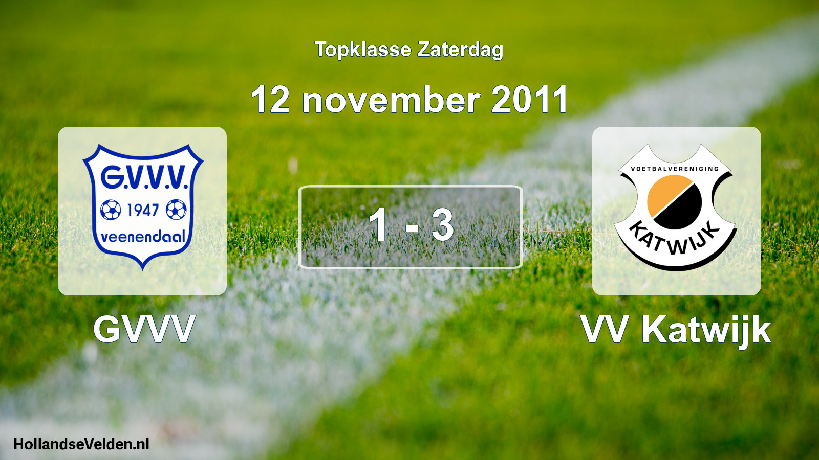 Gespeelde wedstrijd: GVVV - VV Katwijk 1 - 3 (12 november 2011)