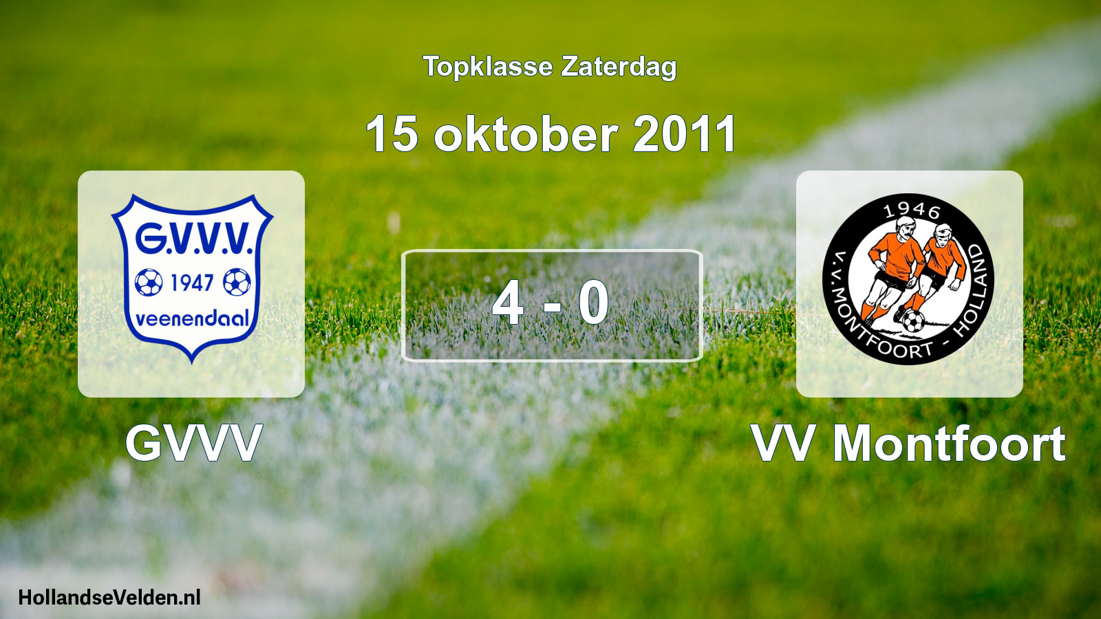 Gespeelde wedstrijd: GVVV - VV Montfoort 4 - 0 (15 oktober 2011)