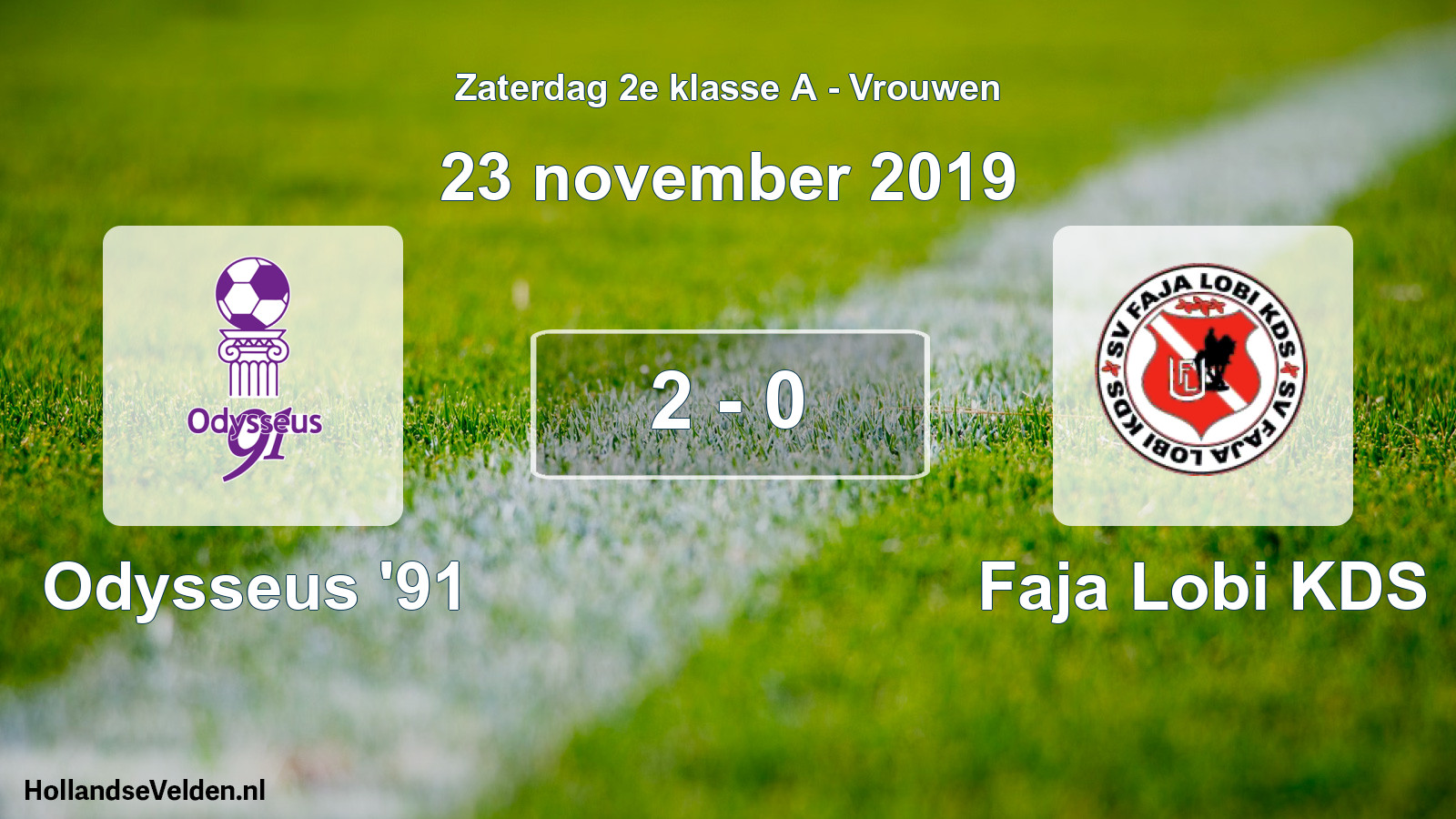Gespeelde wedstrijd: Odysseus '91 - Faja Lobi KDS 2 - 0 (23 november 2019)