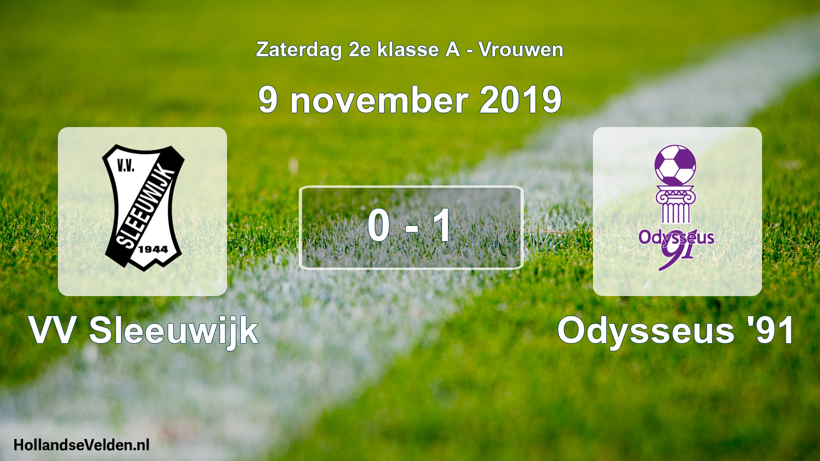 Gespeelde wedstrijd: VV Sleeuwijk - Odysseus '91 0 - 1 (9 november 2019)