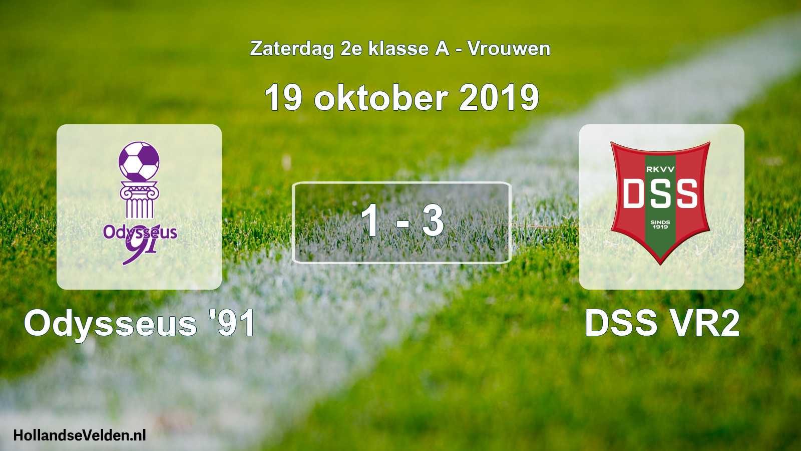 Gespeelde wedstrijd: Odysseus '91 - DSS VR2 1 - 3 (19 oktober 2019)