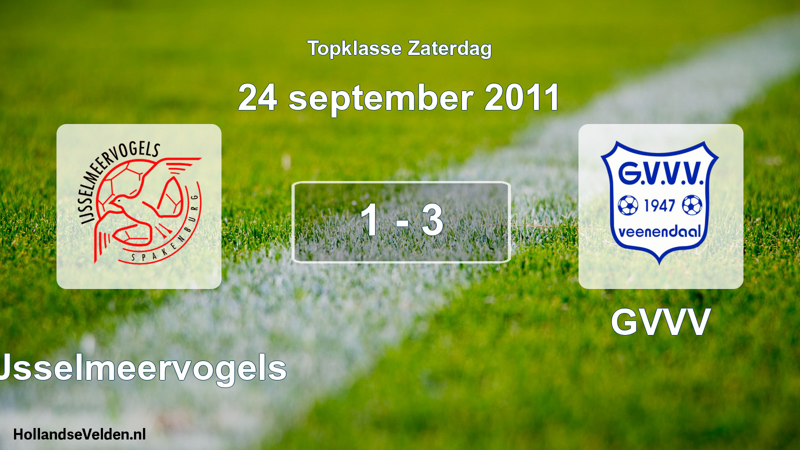 Gespeelde wedstrijd: IJsselmeervogels - GVVV 1 - 3 (24 september 2011)