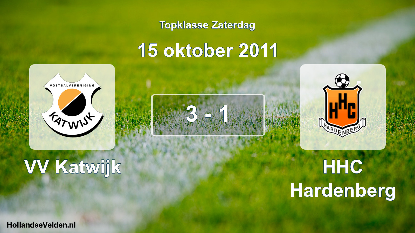 Gespeelde wedstrijd: VV Katwijk - HHC Hardenberg 3 - 1 (15 oktober 2011)
