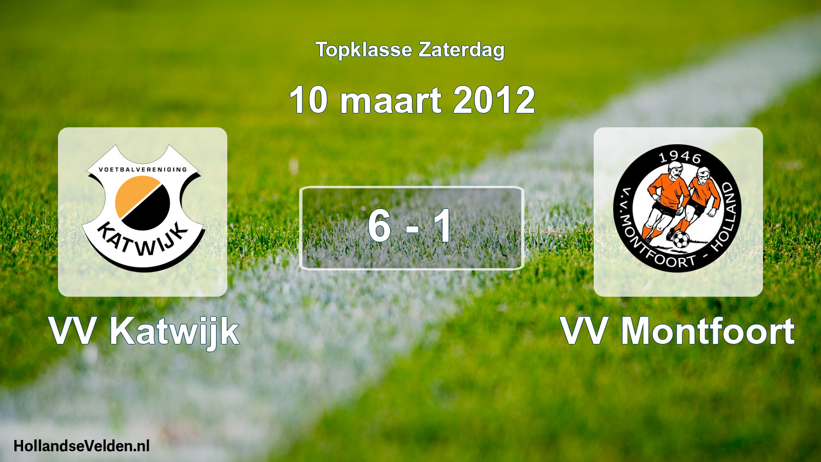 Gespeelde wedstrijd: VV Katwijk - VV Montfoort 6 - 1 (10 maart 2012)