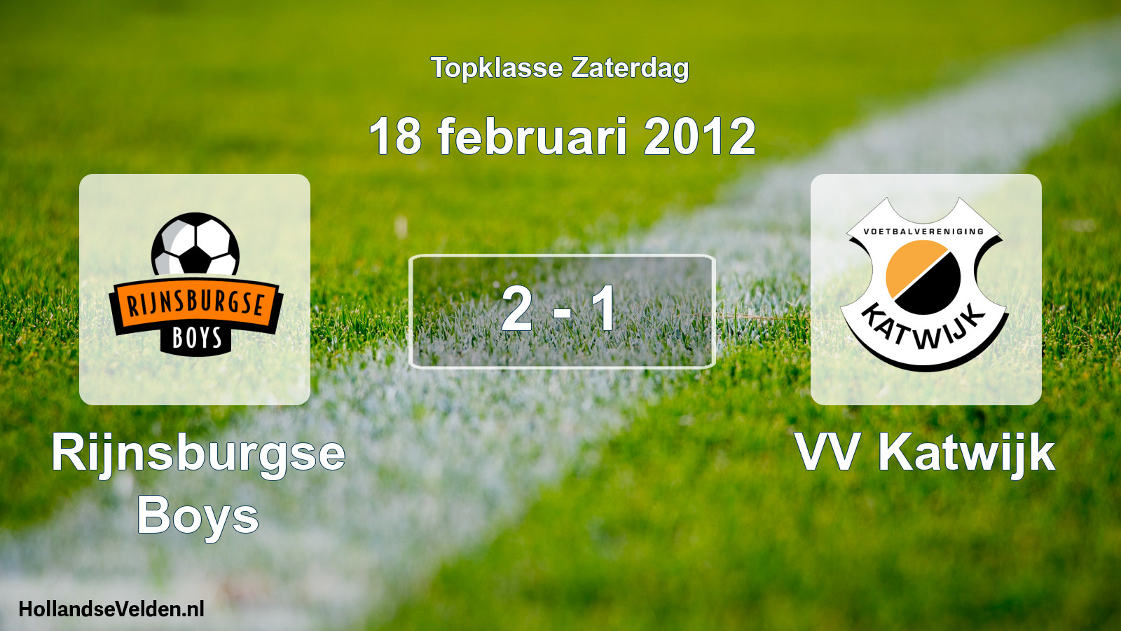 Gespeelde wedstrijd: Rijnsburgse Boys - VV Katwijk 2 - 1 (18 februari 2012)