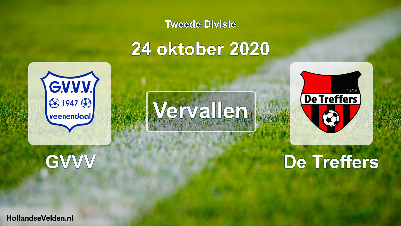 Geplande wedstrijd: GVVV - De Treffers (24 oktober 2020)