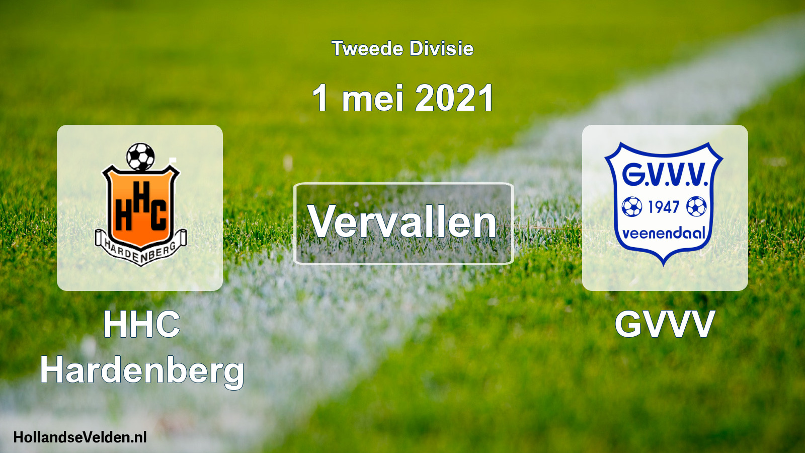 Geplande wedstrijd: HHC Hardenberg - GVVV (1 mei 2021)