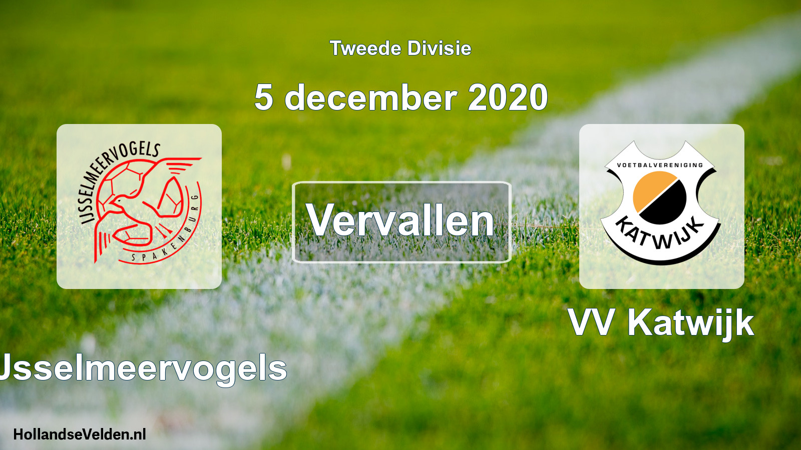Geplande wedstrijd: IJsselmeervogels - VV Katwijk (5 december 2020)