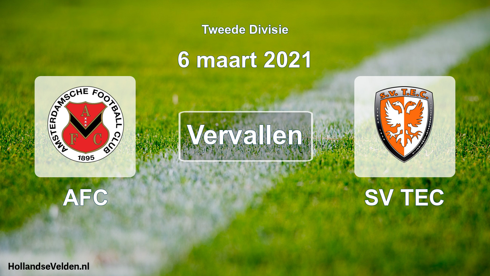 Geplande wedstrijd: AFC - SV TEC (6 maart 2021)