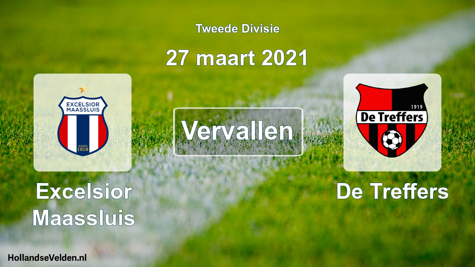Geplande wedstrijd: Excelsior Maassluis - De Treffers (27 maart 2021)