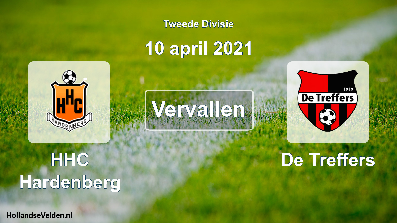 Geplande wedstrijd: HHC Hardenberg - De Treffers (10 april 2021)