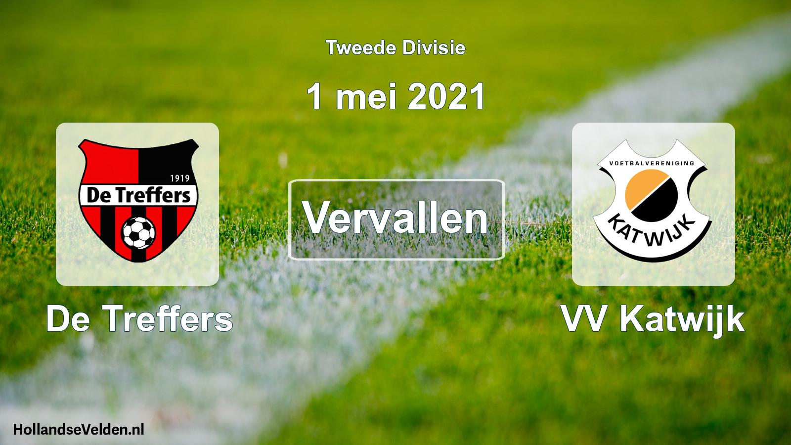 Geplande wedstrijd: De Treffers - VV Katwijk (1 mei 2021)