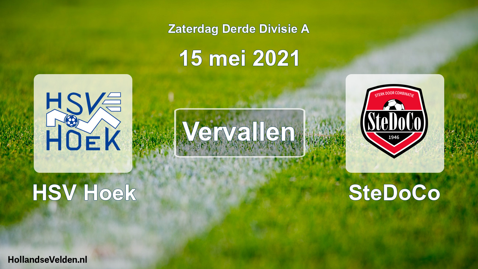 Geplande wedstrijd: HSV Hoek - SteDoCo (15 mei 2021)