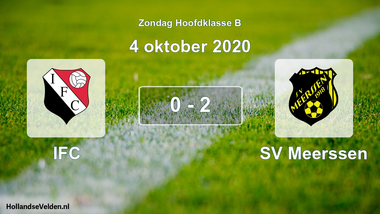 Gespeelde wedstrijd: IFC - SV Meerssen 0 - 2 (4 oktober 2020)