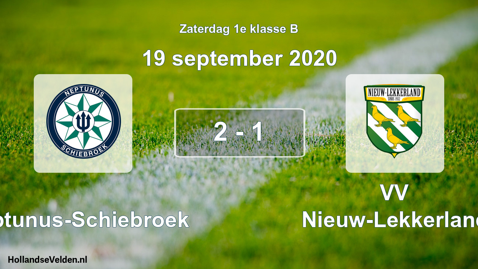 Gespeelde wedstrijd: Neptunus-Schiebroek - VV Nieuw-Lekkerland 2 - 1 (19 september 2020)
