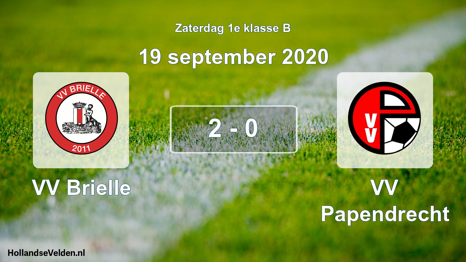 Gespeelde wedstrijd: VV Brielle - VV Papendrecht 2 - 0 (19 september 2020)