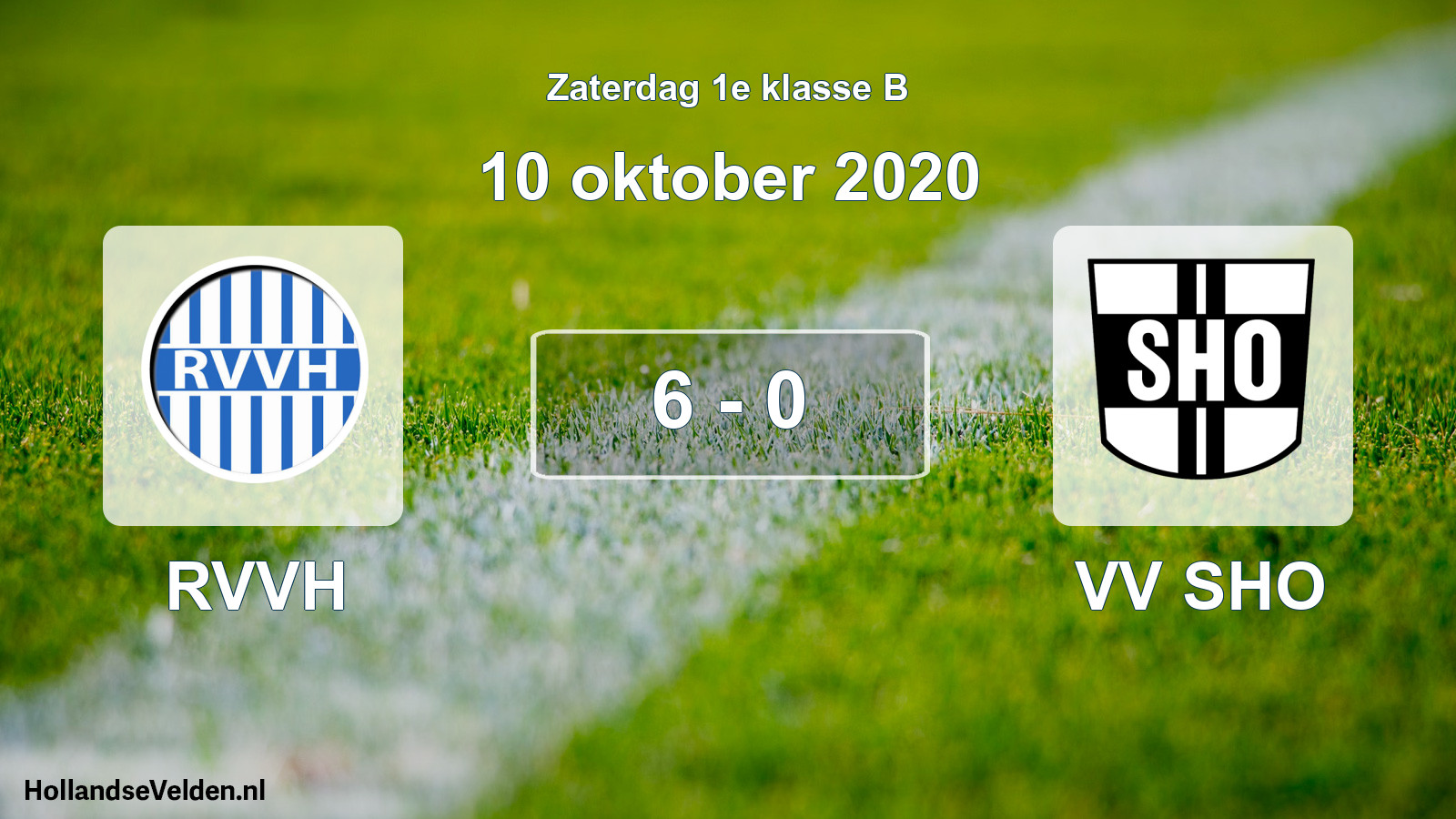 Gespeelde wedstrijd: RVVH - VV SHO 6 - 0 (10 oktober 2020)