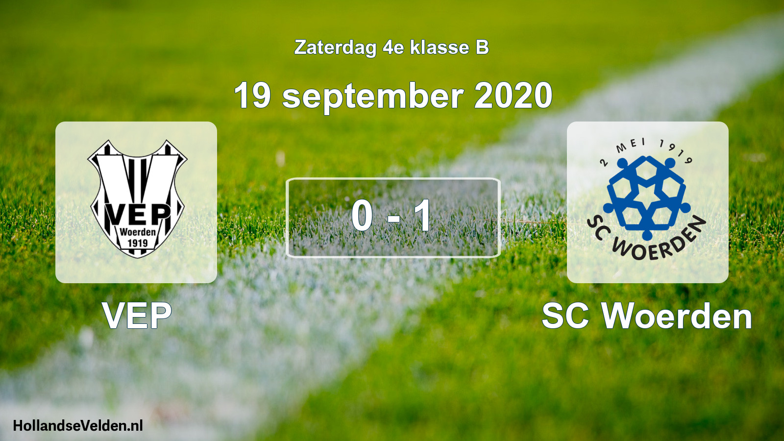 Gespeelde wedstrijd: VEP - SC Woerden 0 - 1 (19 september 2020)
